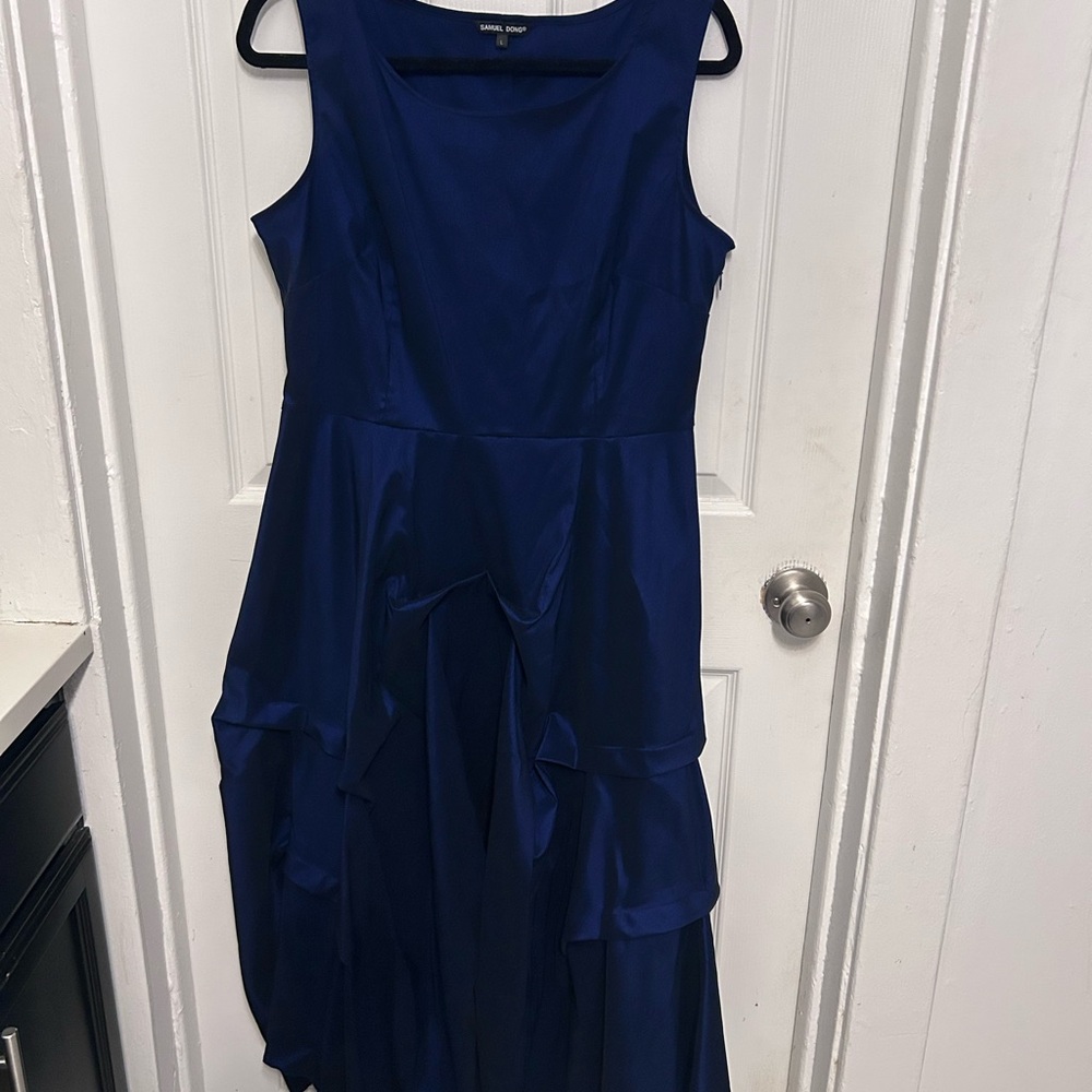 Samuel Dong Royal Blue High Low Dress